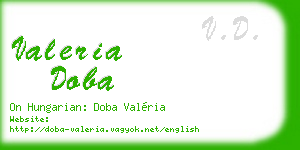 valeria doba business card